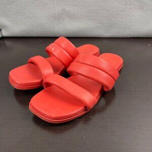 Dolce Vita Red Leather Adore Sandal Womens Size 7 Made in Italy